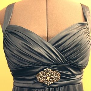 Knee Length Formal teal dress